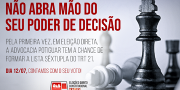 OAB/RN lança novo informativo sobre Quinto Constitucional do TRT21