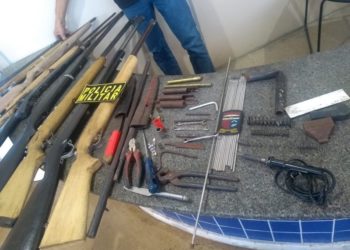PM desarticula fábrica clandestina de armas em São José de Mipibu/RN
