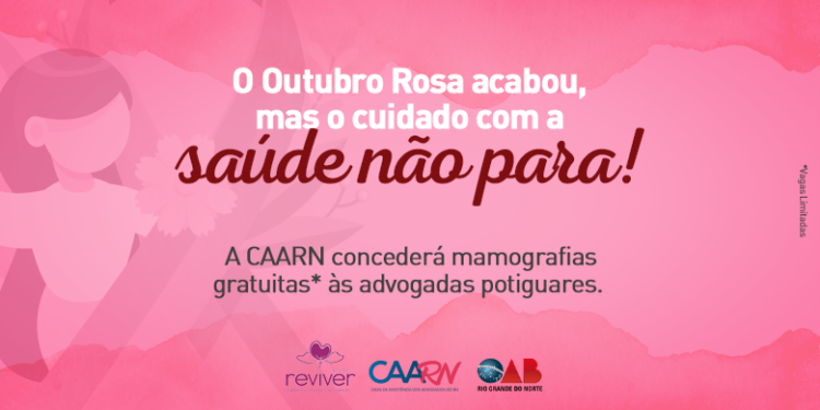 CAARN realizará mamografias gratuitas nos dias 13 e 14