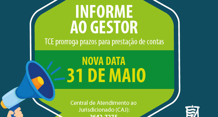 Tribunal de Contas prorroga prazos para envio de dados em virtude da pandemia do coronavírus