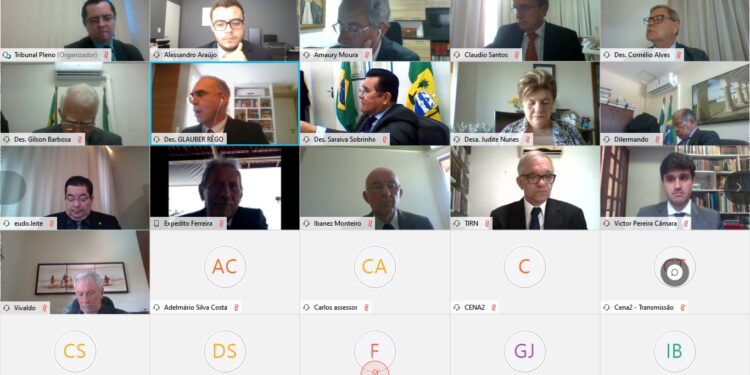 Presidente abre primeira sessão do TJRN por videoconferência destacando tecnologia em tempos de pandemia