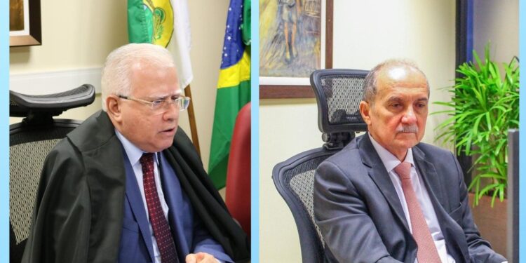 Desembargadores Gilson Barbosa e Claudio Santos são empossados como Presidente, Vice-presidente e Corregedor do TRE-RN, respectivamente