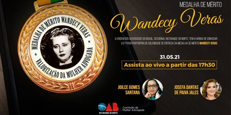 Advogadas recebem Medalha Wandecy Veras na próxima segunda-feira (31)