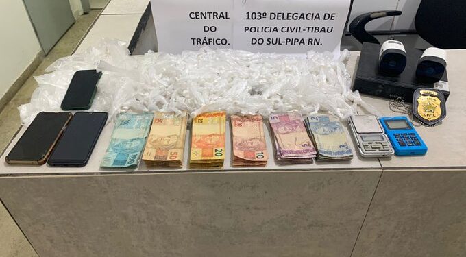 Polícia Civil prende traficante com 307 pacotes de cocaína em Pipa