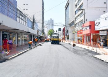 Obras de requalificação da rua João Pessoa chegam a nova fase