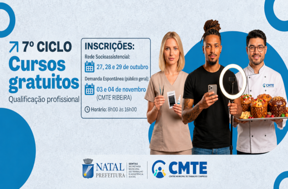 Semtas abre 210 vagas em cursos gratuitos de qualificação profissional na Ribeira